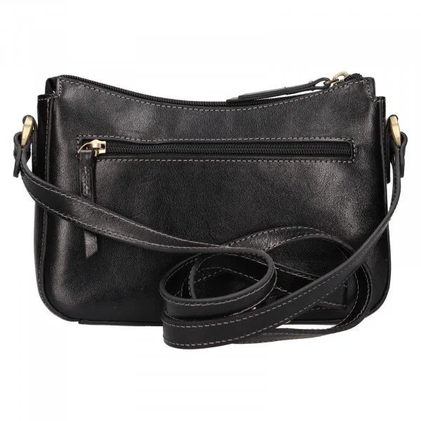 DÁMSKÁ KOŽENÁ KABELKA CROSSBODY ČERNÁ KATANA - Obrázek 2