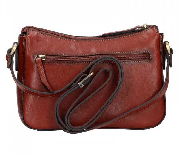 DÁMSKÁ KOŽENÁ KABELKA CROSSBODY HNĚDÁ KATANA MEALLA - Obrázek 4