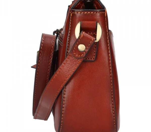 DÁMSKÁ KOŽENÁ KABELKA CROSSBODY HNĚDÁ KATANA MEALLA - Obrázek 3