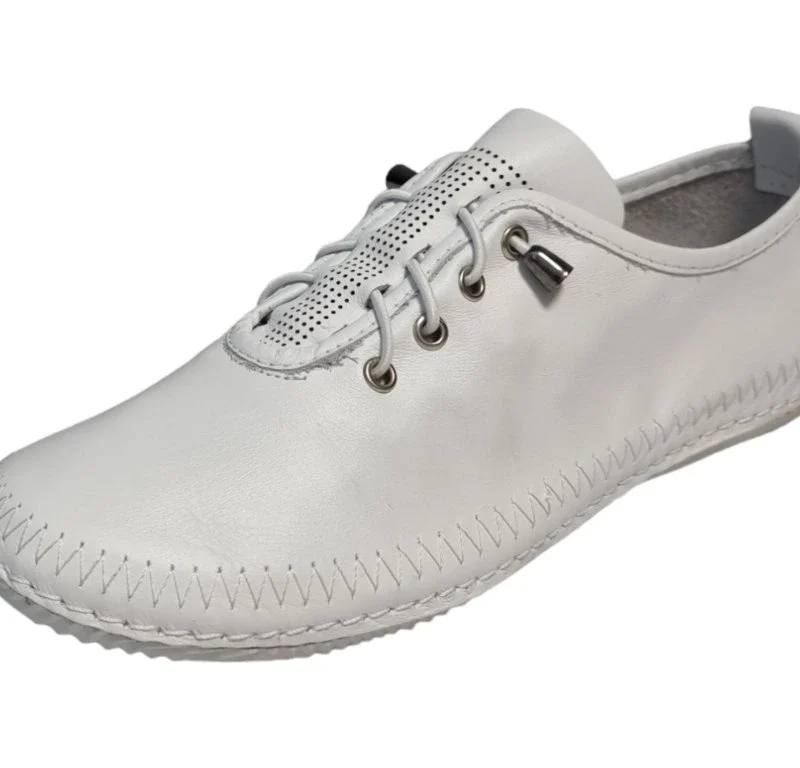 DÁMSKÉ KOŽENÉ POLOBOTKY BÍLÉ URBAN LADIES