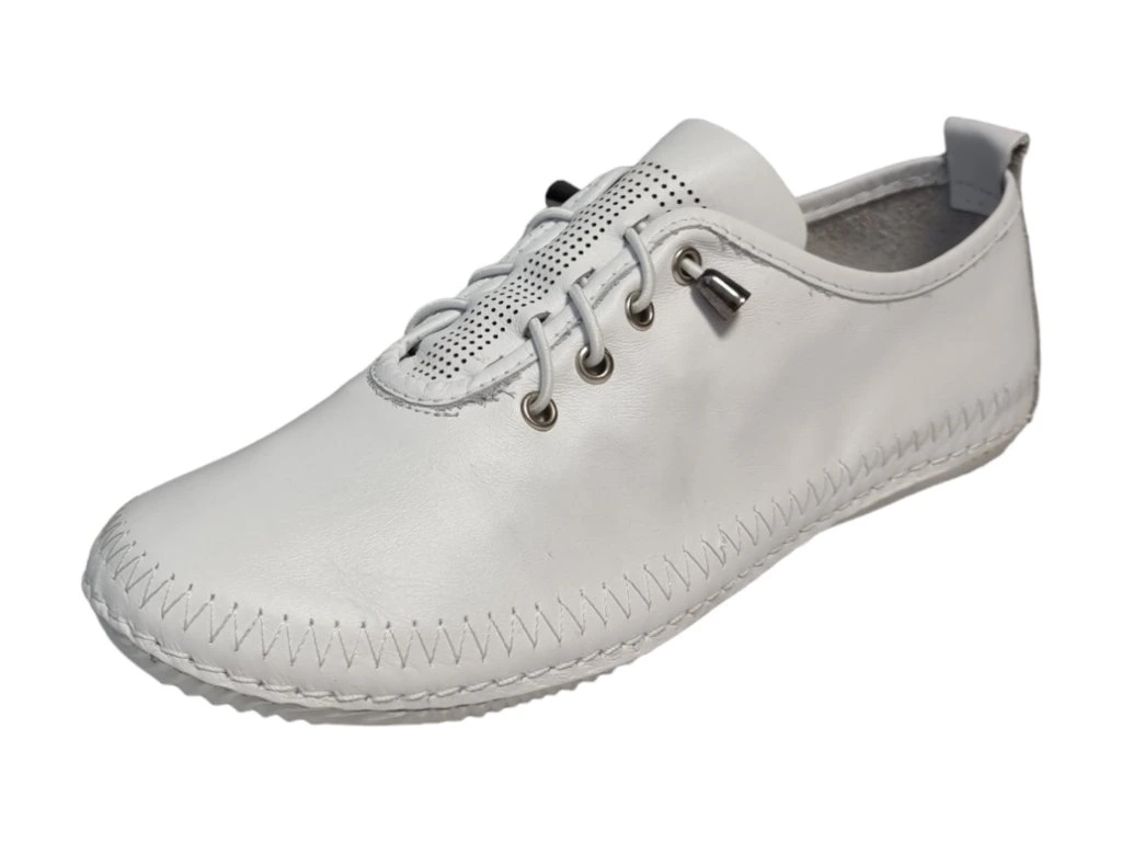 DÁMSKÉ KOŽENÉ POLOBOTKY BÍLÉ URBAN LADIES