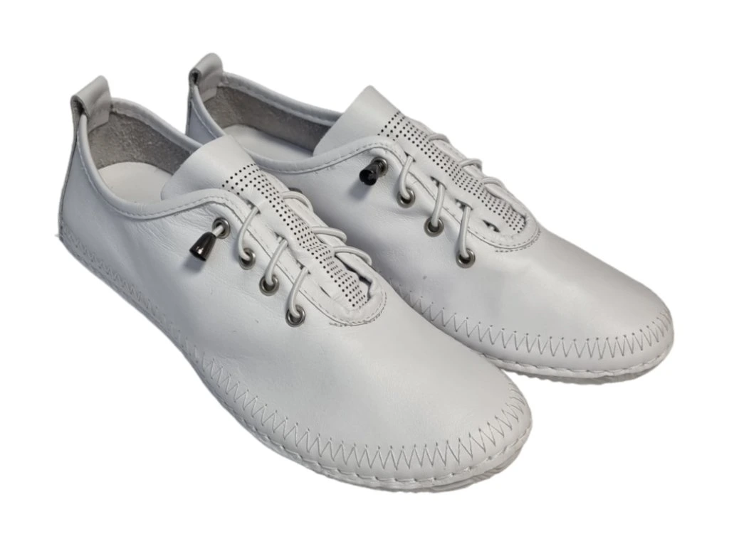 DÁMSKÉ KOŽENÉ POLOBOTKY BÍLÉ URBAN LADIES - Obrázek 3